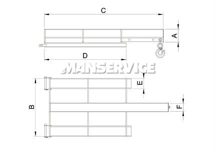 Acessórios para Empilhadeiras - Lança Guindaste - AE006